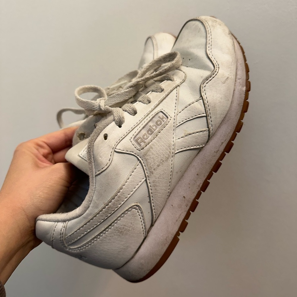 Reebok Off-White Leather Sneakers